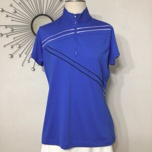 EP Pro Mock Neck with Quarter Zip Short Sleeve Polo